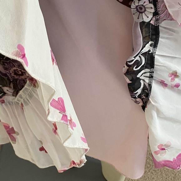 Matty M - Layered flowered skirt with pink liner. - Picture 9 of 10